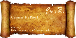 Csoma Rafael névjegykártya