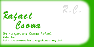 rafael csoma business card